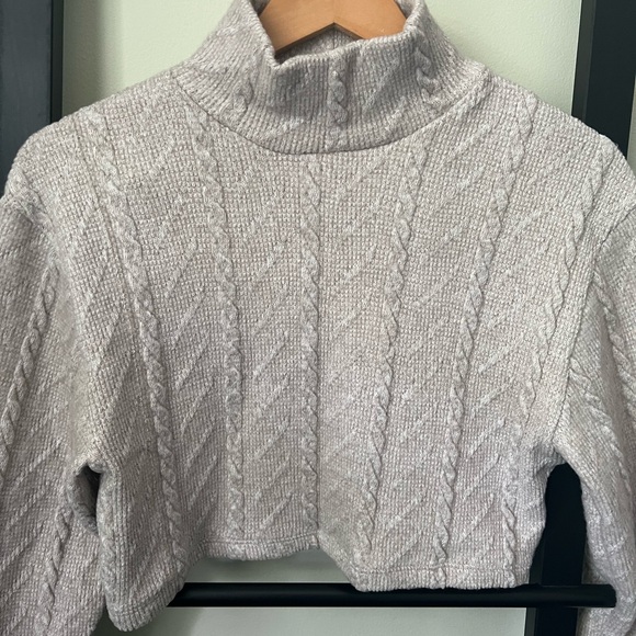 Zara Cable-Knit Sweater Beige (S) - Picture 7 of 10